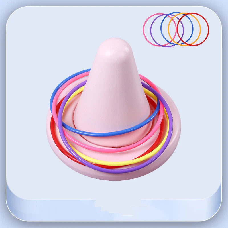 Children's balance training toy with bright colours and tactile dots for sensory integration