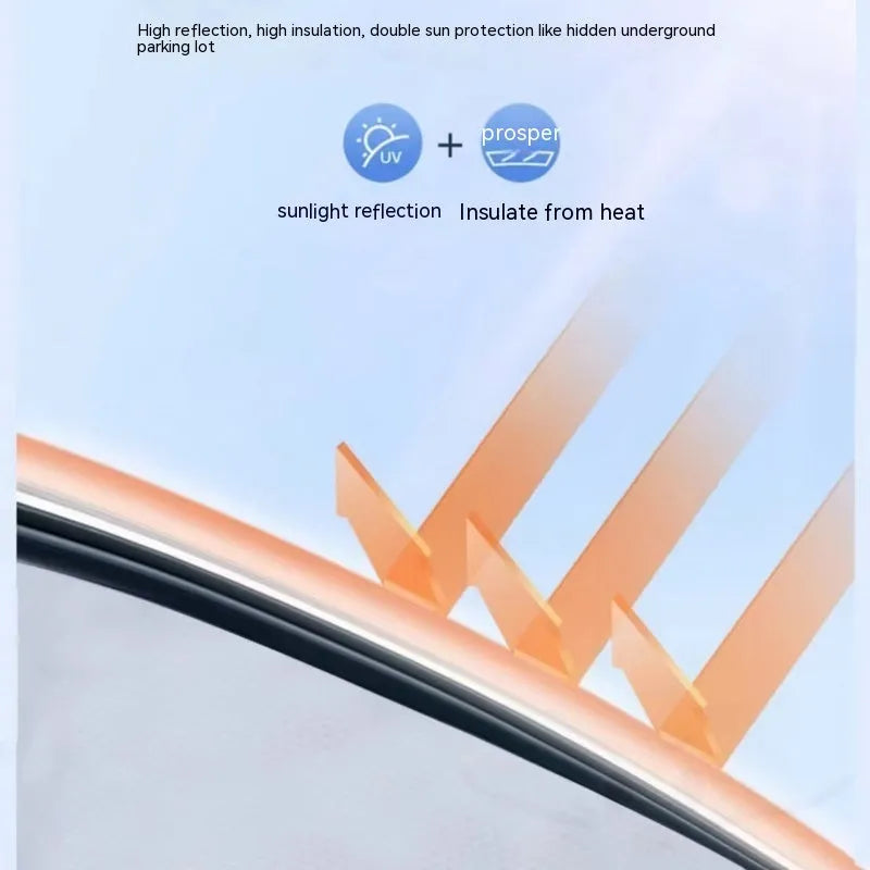 Silicone electrostatic adsorption sunshade for special vehicles in black or original car colour
