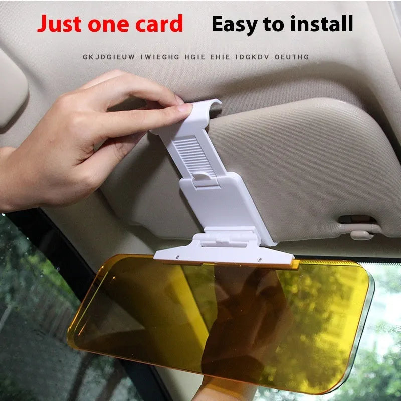 Car day and night dual-use glare proof mirror PVC sun visor extender small 32x12cm large 32x14cm