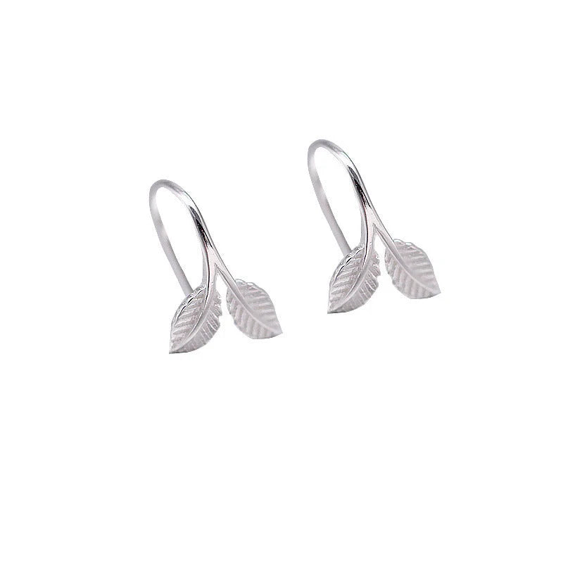 Handmade S925 sterling silver branch bud earrings in gold and white gold finishes