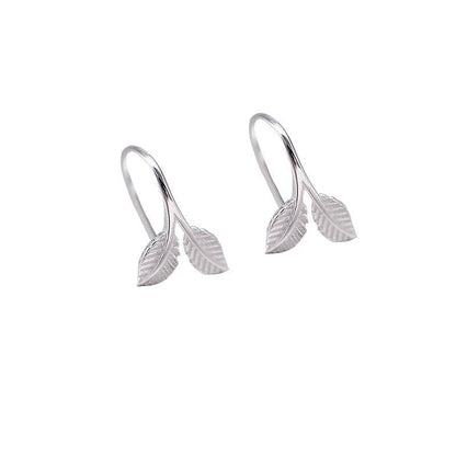 Handmade S925 sterling silver branch bud earrings in gold and white gold finishes