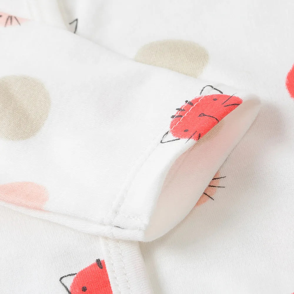 Cotton baby jumpsuit long climb style for newborns to 12 months, available in combination colours