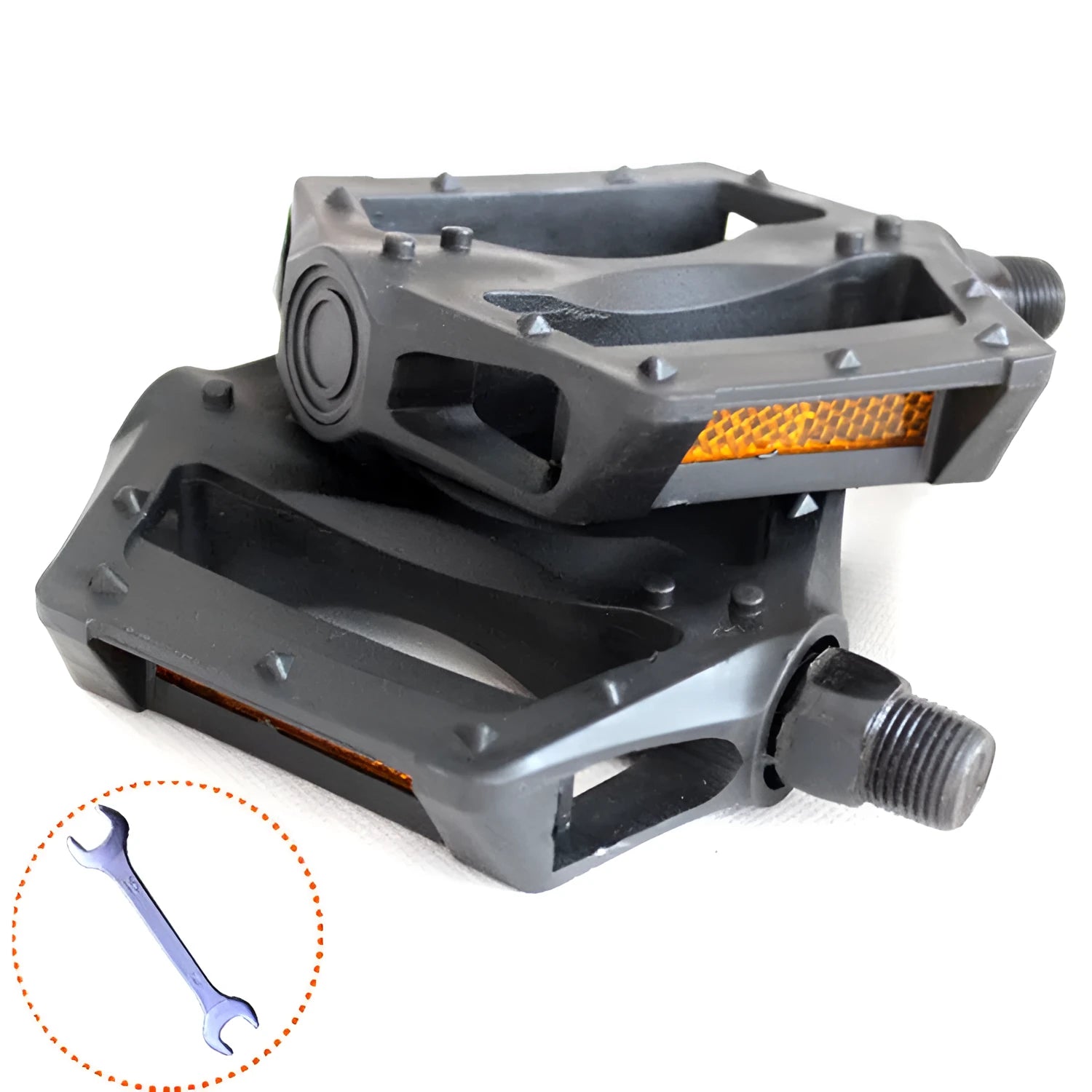 Dead Fly ball bearing bicycle pedals in aluminium alloy black for road bikes