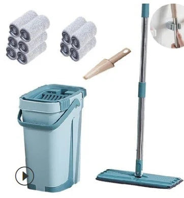 Home Kitchen 360-Degree Lazy Floor Mop with microfiber head and aluminum rod