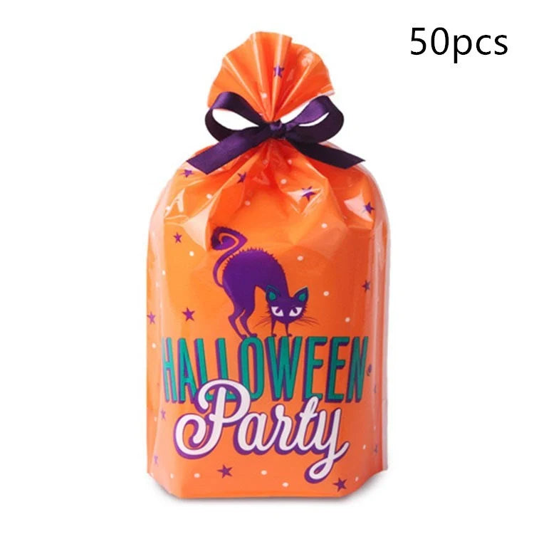 Holy Festival Candy Bag Halloween in orange and dark purple