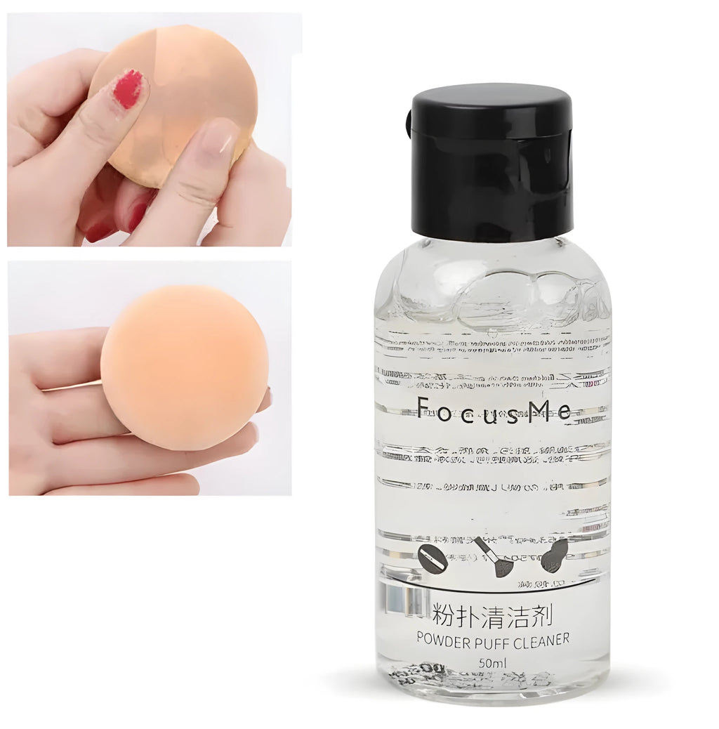 50ml makeup brush cleaning liquid in a compact 9x3x3cm bottle