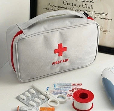 Large empty first aid kit in red, made from waterproof 600D Oxford cloth