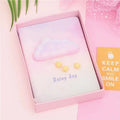 Cloud bubble light notebook with imitation leather cover, wireless binding, 12x17 cm, Love colour option