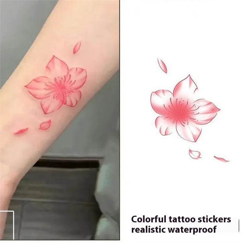 Bare collarbone flower tattoo sticker with four patterns A B C D size 9.6x5.8cm