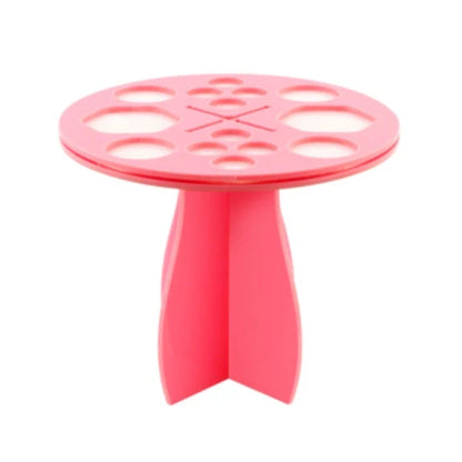 14-hole makeup brush holder in various colours for organizing and drying brushes