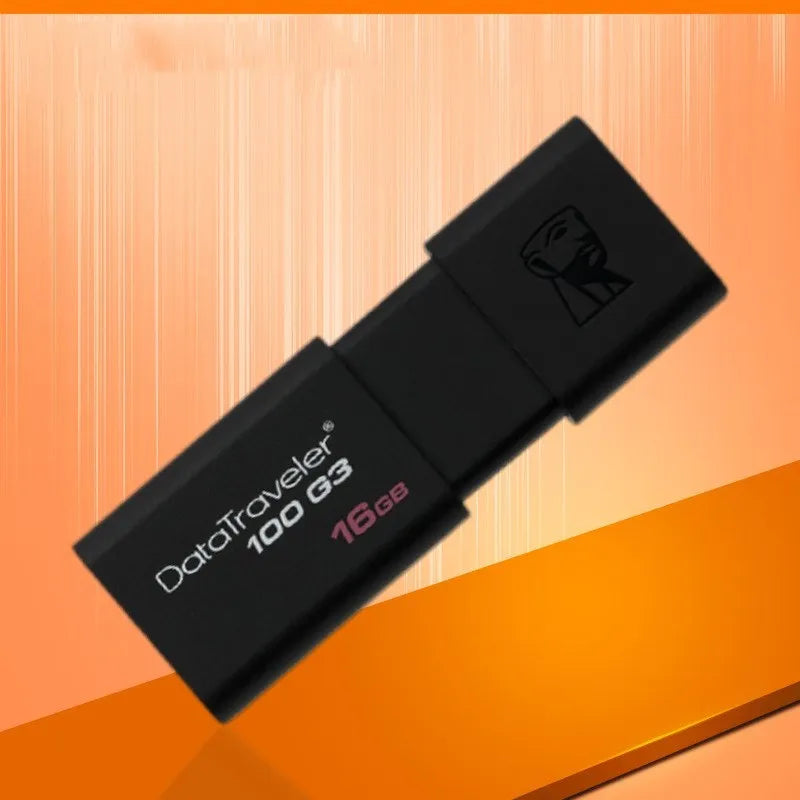 Black ABS dual-use USB flash drive with sliding cover for mobile phone and computer