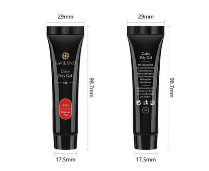 15g nail coloured crystal extension glue with resin base for durable nail art