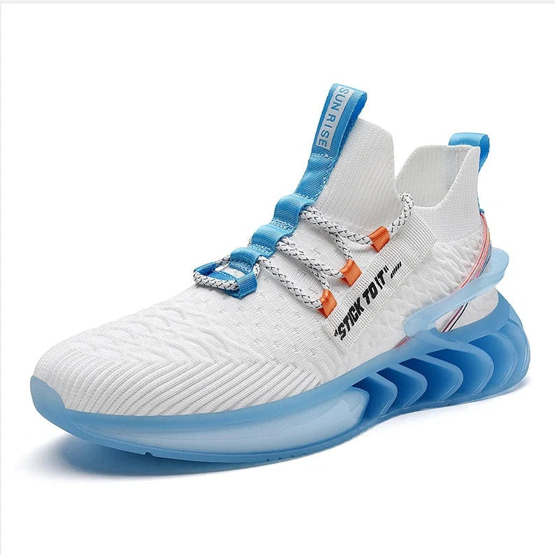 Blade men's woven mesh sports shoes with EVA sole in black, blue, or orange colours