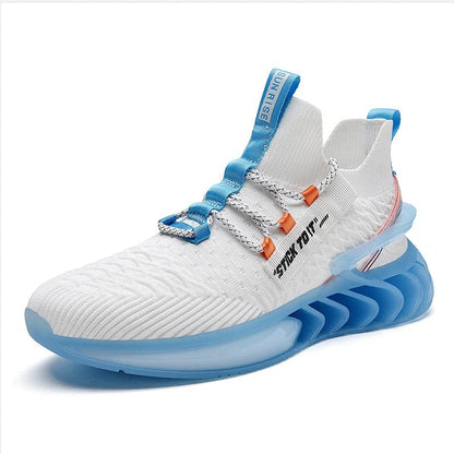 Blade men's woven mesh sports shoes with EVA sole in black, blue, or orange colours