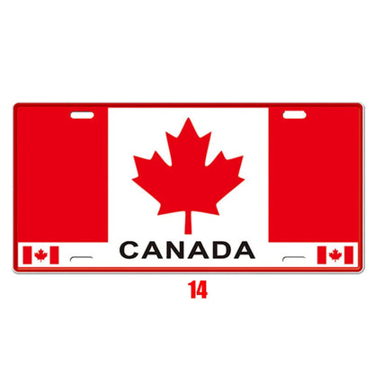 Vintage tin national poster with retro style and durable metal construction