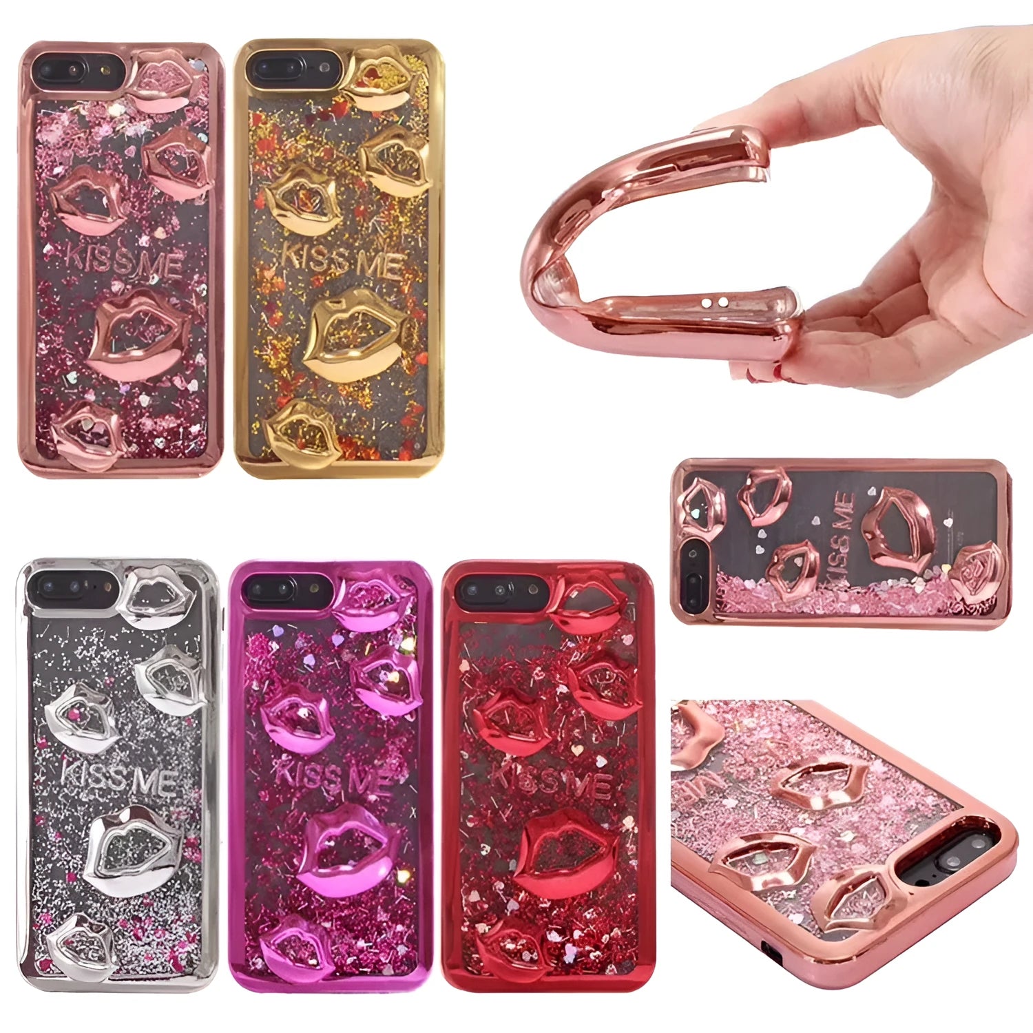 Three-dimensional lips design back cover case for Huawei P20 and P30 mobile phones in multiple colour options