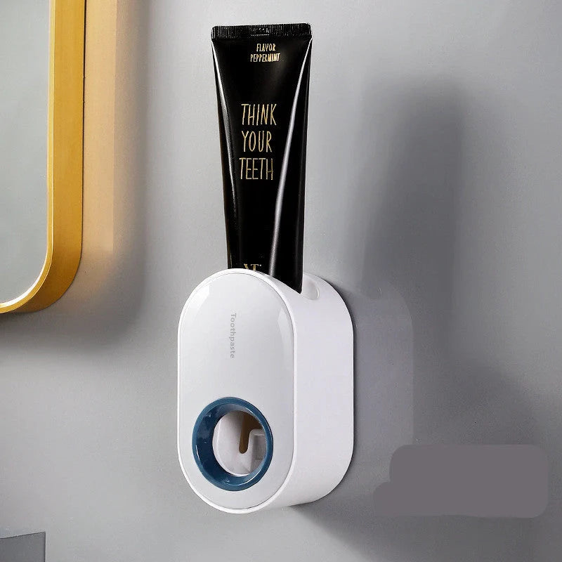 Automatic Wall-mounted Toothpaste Squeezer in multiple colours for clean, efficient dispensing