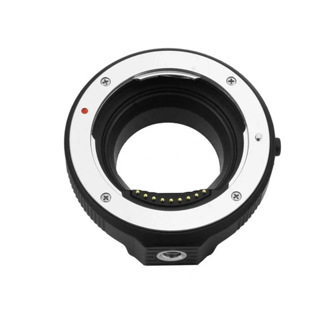 Black electronic adapter ring for Olympus 4/3 lenses to Micro Four Thirds cameras with metal bayonet