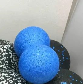 Mini Siamese Peanut Massage Ball, 8cm diameter EPP foam ball for muscle relaxation and balance training on a flat surface