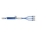 240W spring telescopic fast charge data cable, 1 metre, aluminium alloy, micro usb type c, black