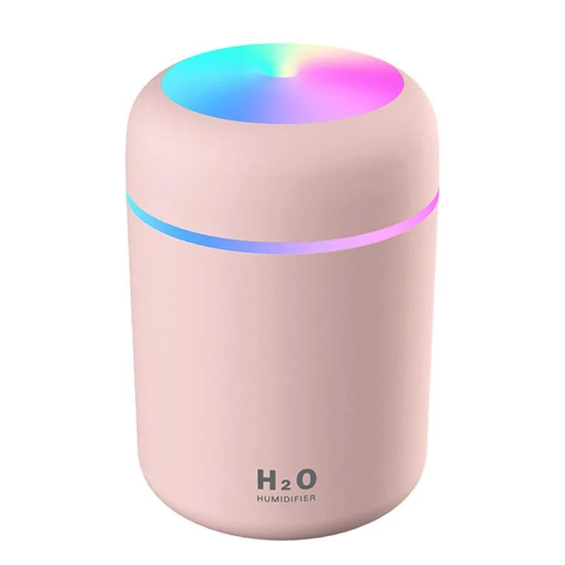 Mini USB Desktop Humidifier with Soothing Mist, Color-Changing Lights, and Quiet Operation