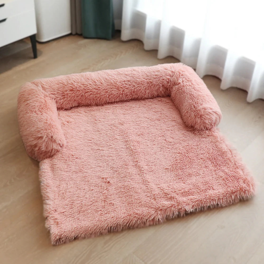 Washable pet mat with velvet fabric for sofa and car protection, available in multiple colours and sizes