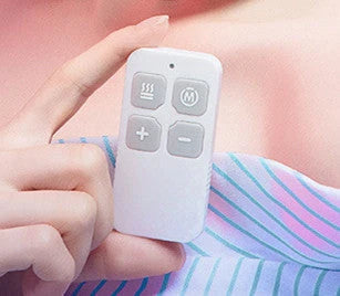 Smart Shoulder and Neck Massager with hot compression feature in pink, blue, and white