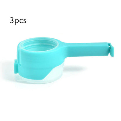 Versatile food clips in a range of colours, featuring airtight sealing and a convenient pour spout