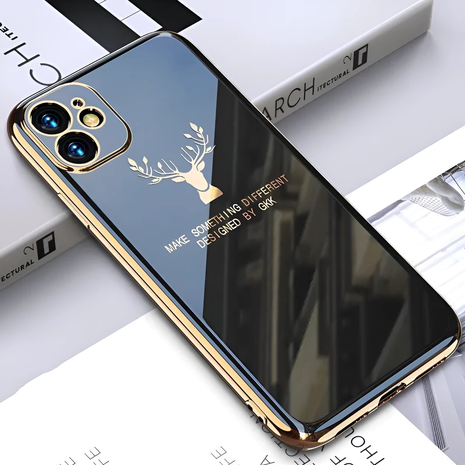 Black TPU back cover case for iPhone with full lens protection