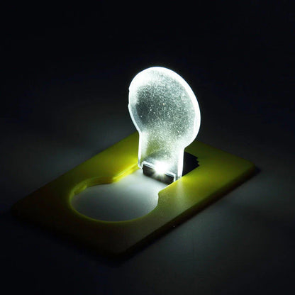 Portable LED card pocket light bulb for network communication, 15 grams