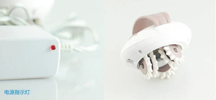 3D Electric Roller Massager for muscle shaping and relaxation in white and coffee