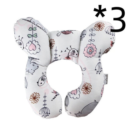 U-shaped baby head support pillow in various styles for car safety seats