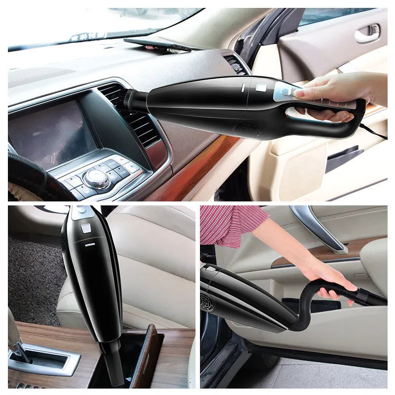 Black and orange Hypa car vacuum cleaner with cigarette lighter plug for 12V sockets