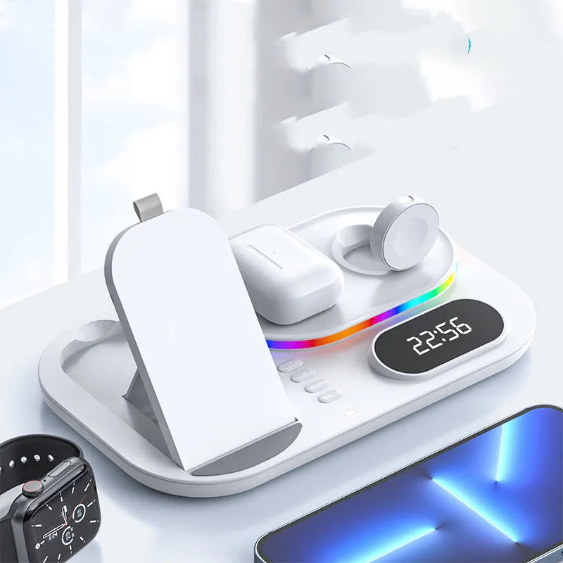 Magnetic wireless charging power bank with ABS silicone build, 30W output, white or black colour options