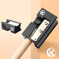 Black all-metal billiard cue leather head repair device for tip maintenance