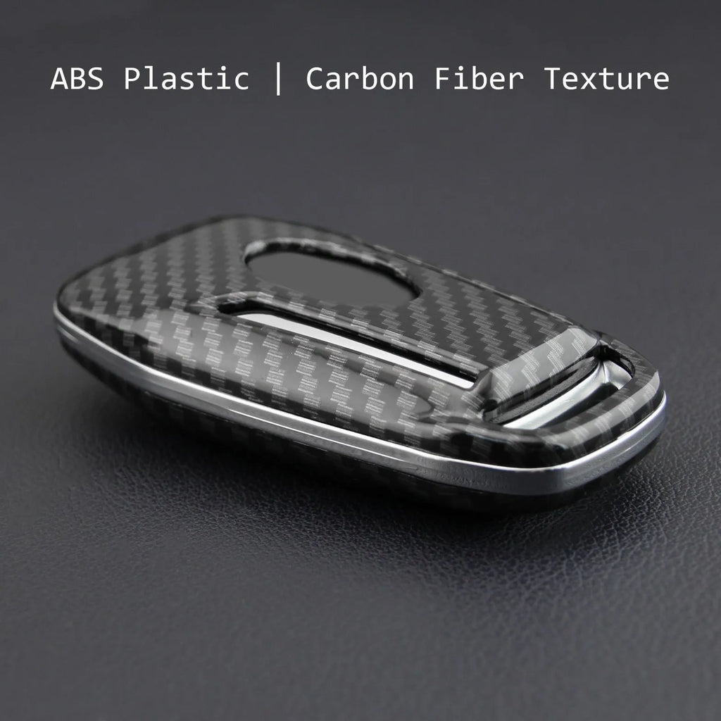 Plastic car key remote protective shell shown in single shell and buckled styles.