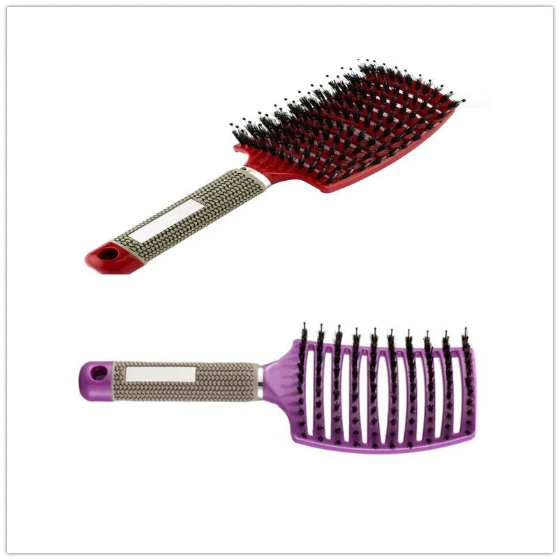 Ultra-Soft Detangling Hair Brush with Scalp Massage - Premium Bristles and Nylon for Effortless Tangle-Free Hair