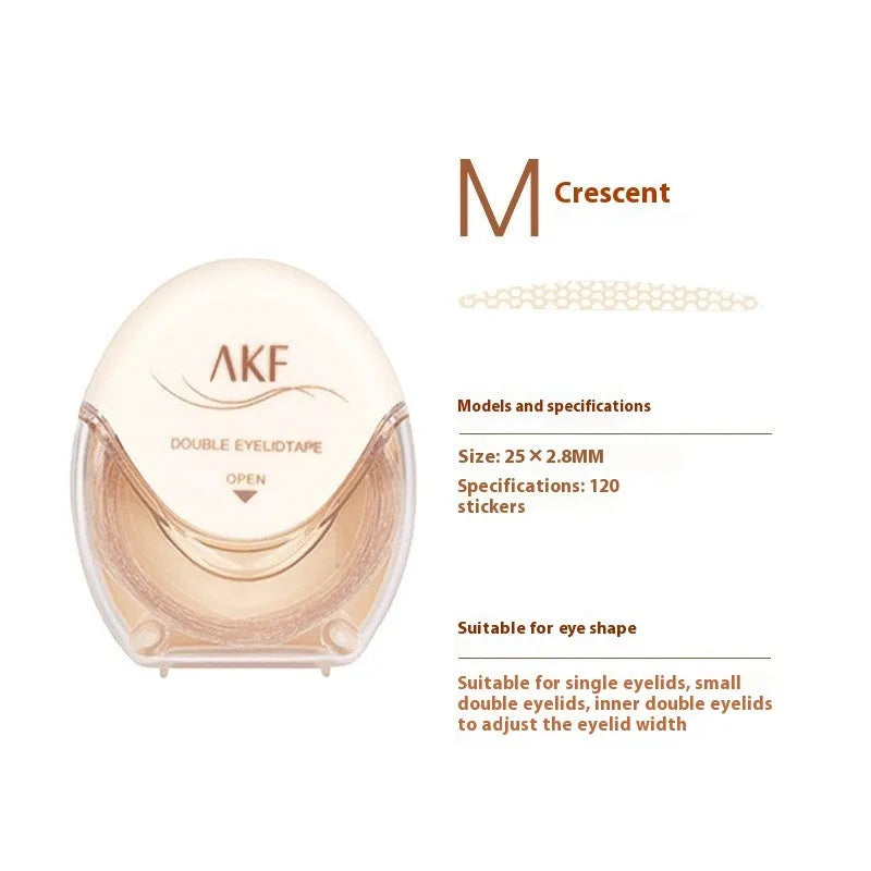 Transparent double eyelid stickers on roll with lace pattern for natural eyelid enhancement