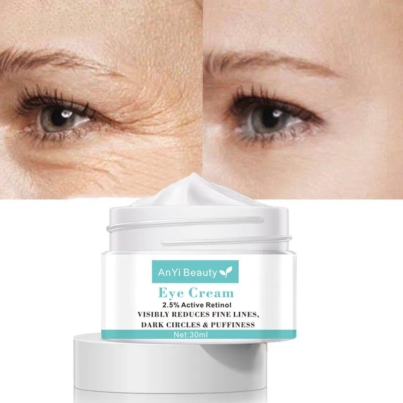 30ml airless pump bottle of hyaluronic acid and peptide eye cream for women