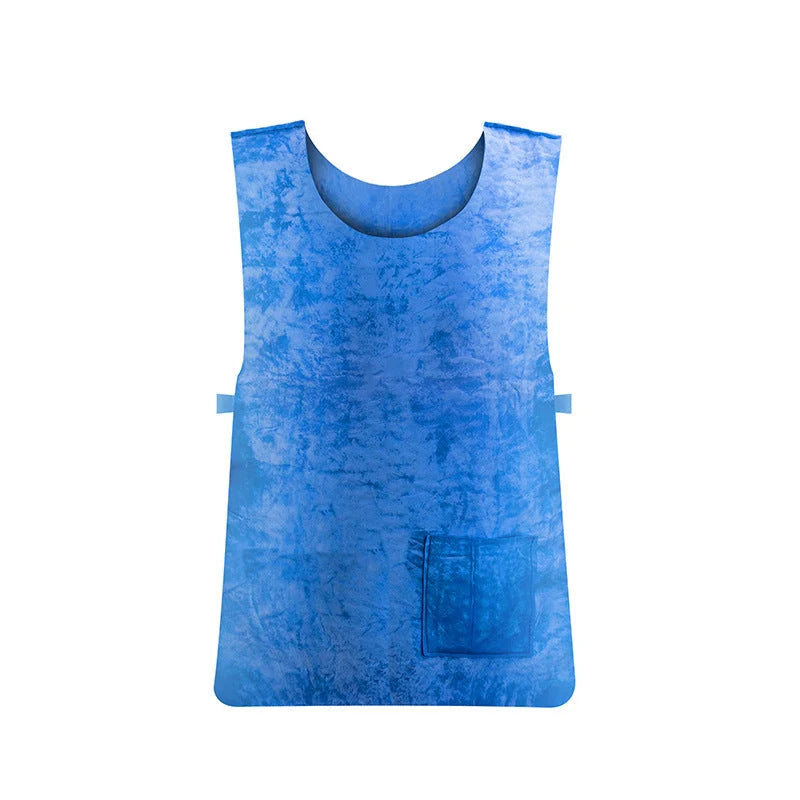 Unisex Ice Vest for summer heat relief, blue color, 61x40cm