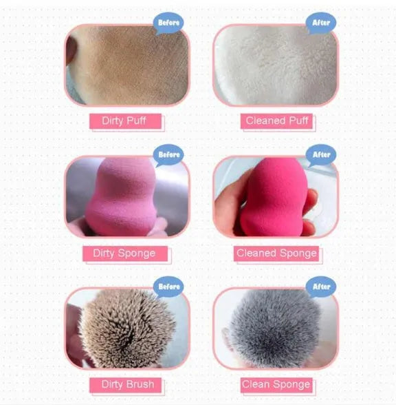 50ml makeup brush cleaning liquid in a compact 9x3x3cm bottle