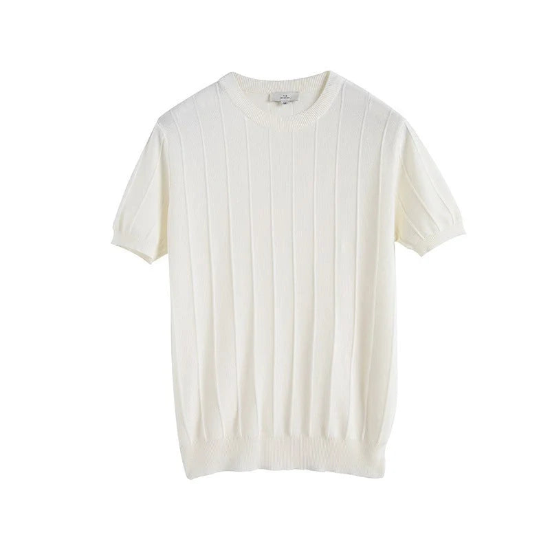 Men's lightweight knitted t-shirt in various colours for summer wear
