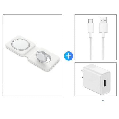 Three-in-one Wireless Charger with Magsafe Dual Magnetic Suction for Apple Devices