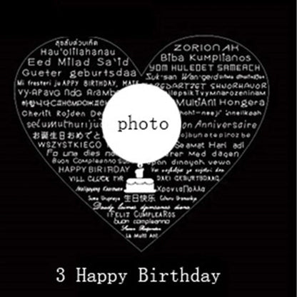 Original Projection Necklace with hidden love words in 100 languages, sterling silver, rose gold finish