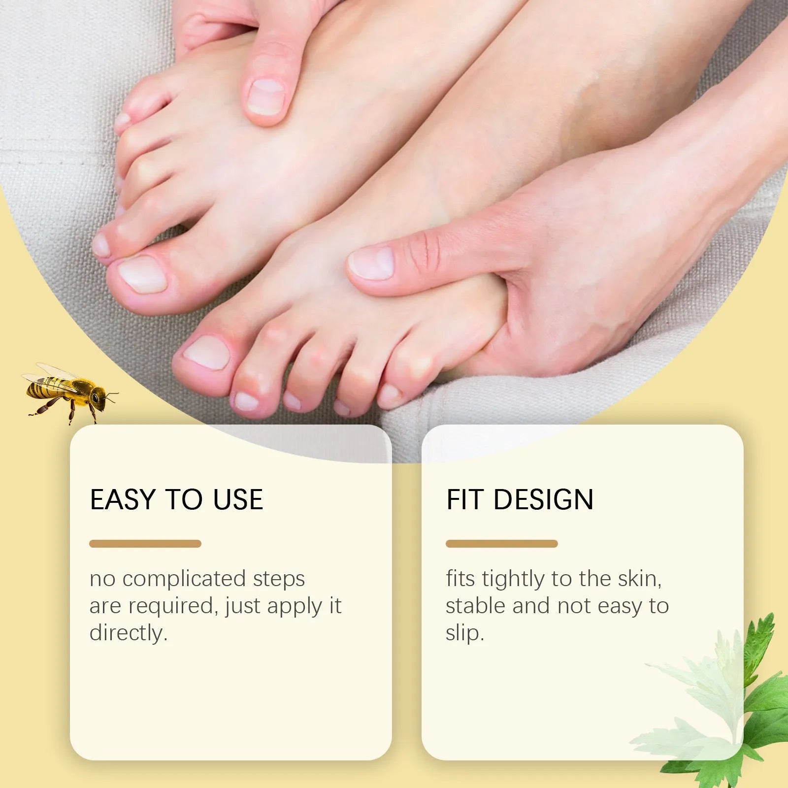 10 slimming care foot patches with bee venom and mugwort active ingredients