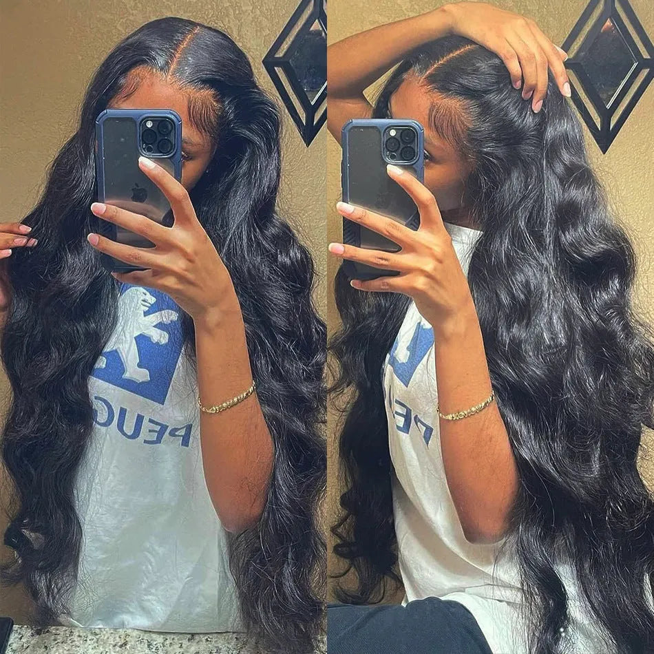 Black synthetic front lace long curly wig with side bangs for ladies, high temperature fibre 180 density