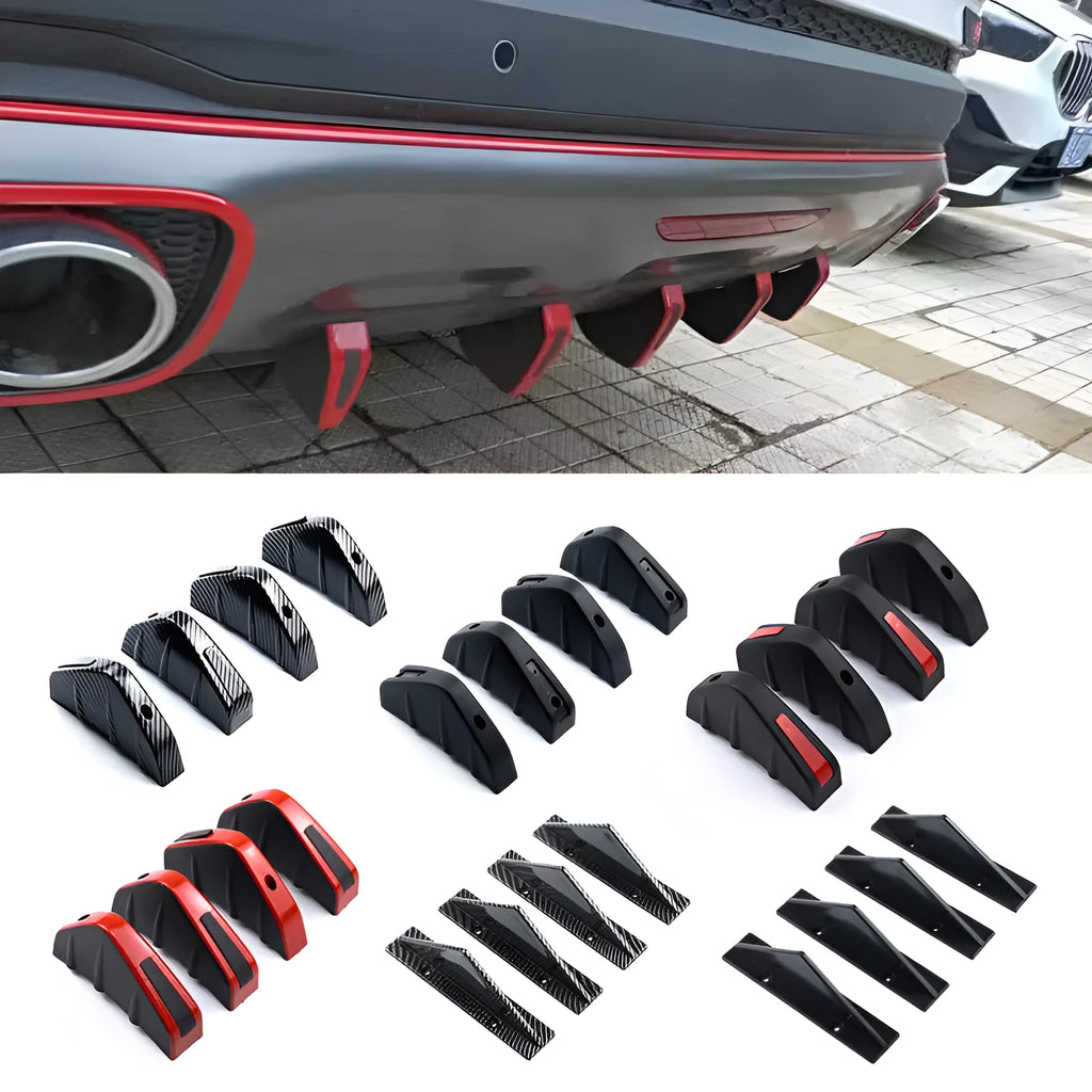 Black triangle rear spoiler for General Motors vehicles with 15cm foot measurement