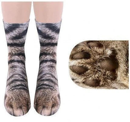 Stylish 3D animal paw socks in a variety of adorable designs, perfect for adding a playful touch to your everyday wardrobe.