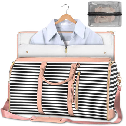 Spacious Travel Duffle Bag: Versatile Women's Handbag with Foldable Suit Compartment and Waterproof Design