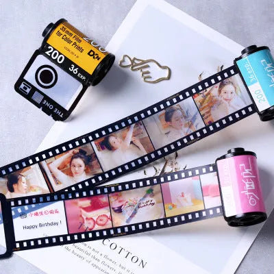Kodak yellow wooden box film album with tote bag and gifts for photo storage.